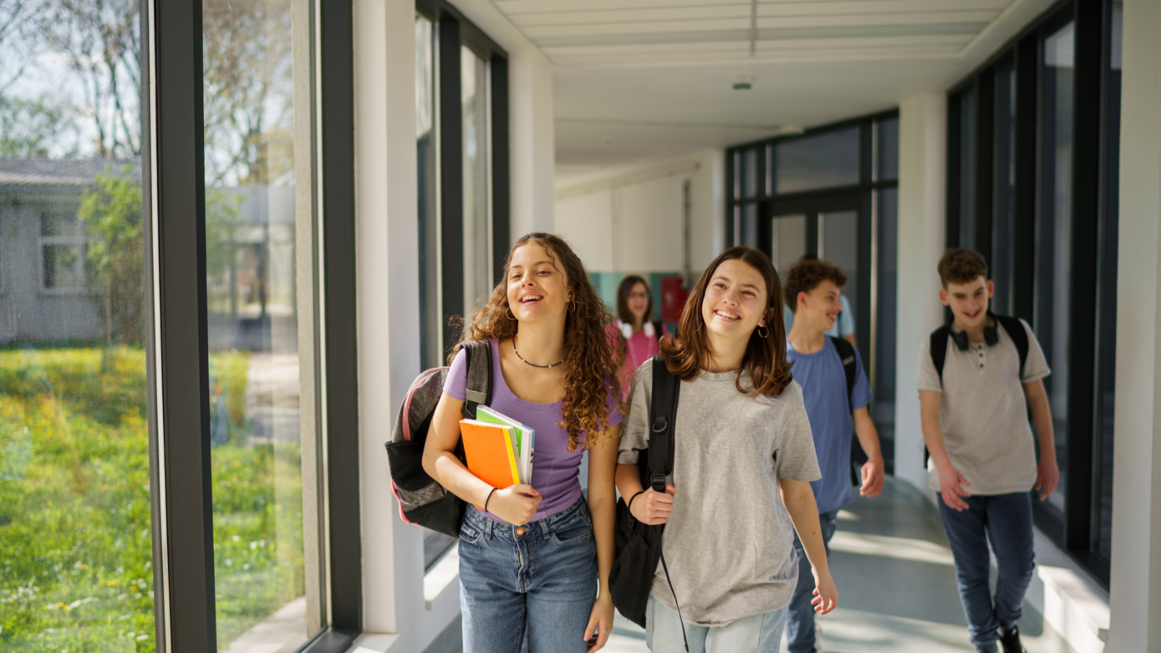 Teenagers at school