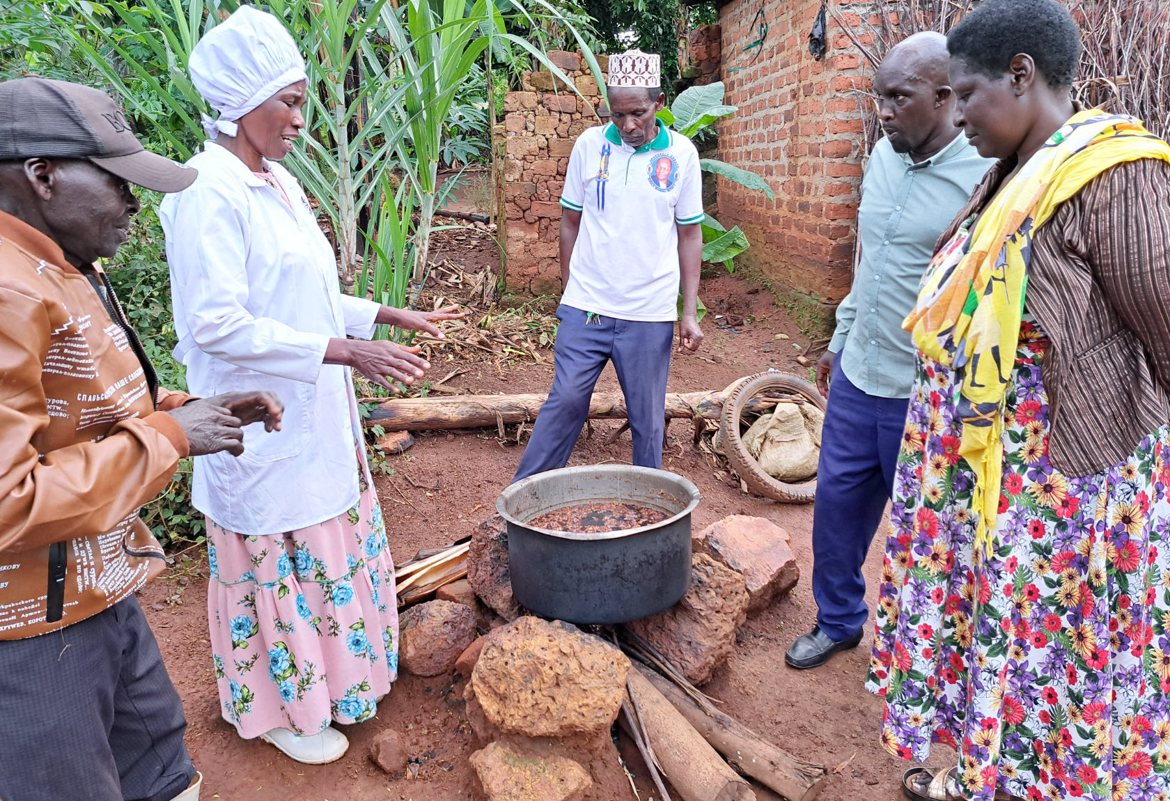 Trained herbalists preparing an invigorating medicine. The plant ingredients need to be boiled for many hours.