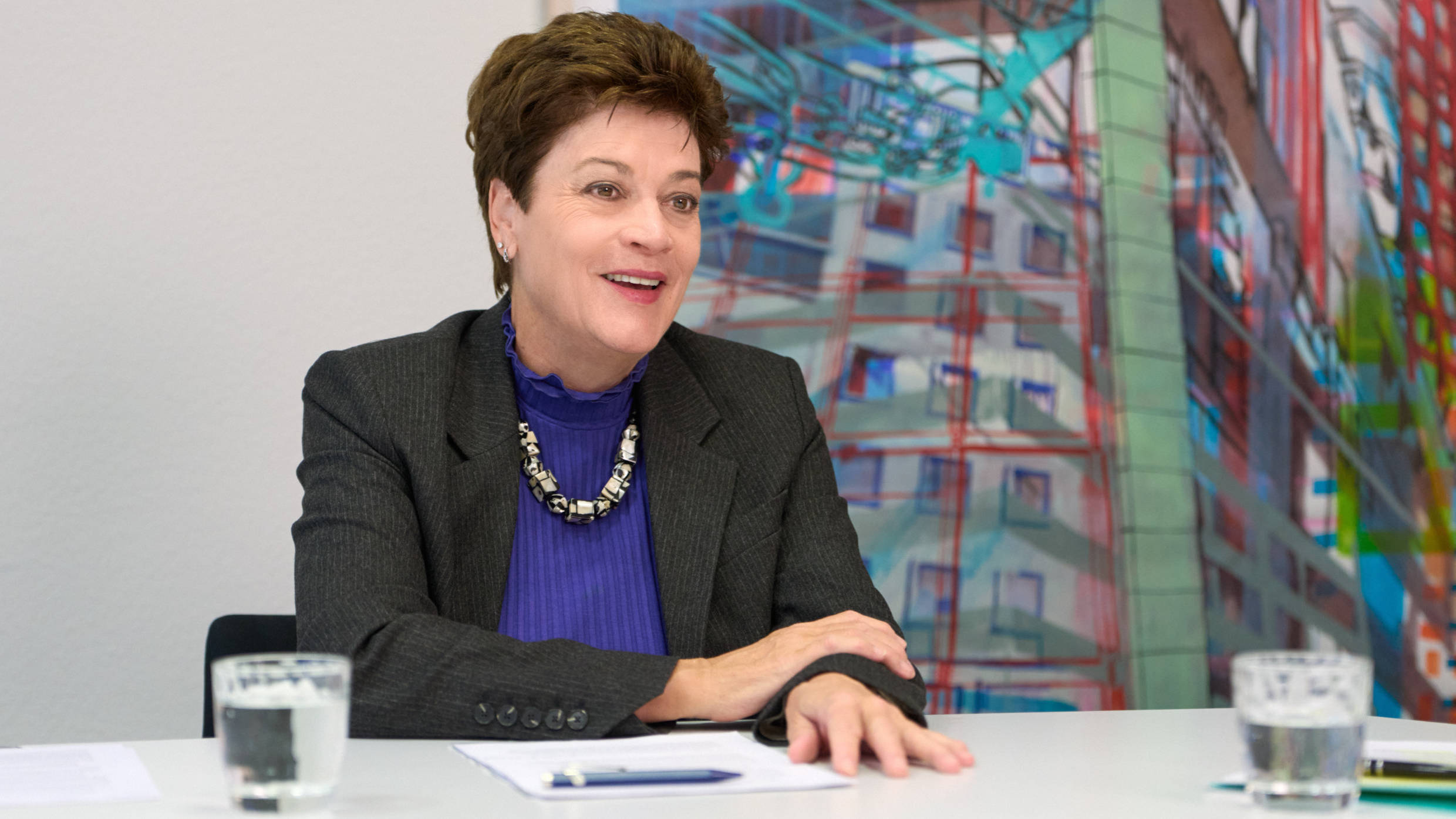 “Education is the foundation for a thriving democracy,” says Silvia Steiner, Director of Education and President of the Board of the University. (Images: Jos Schmid)