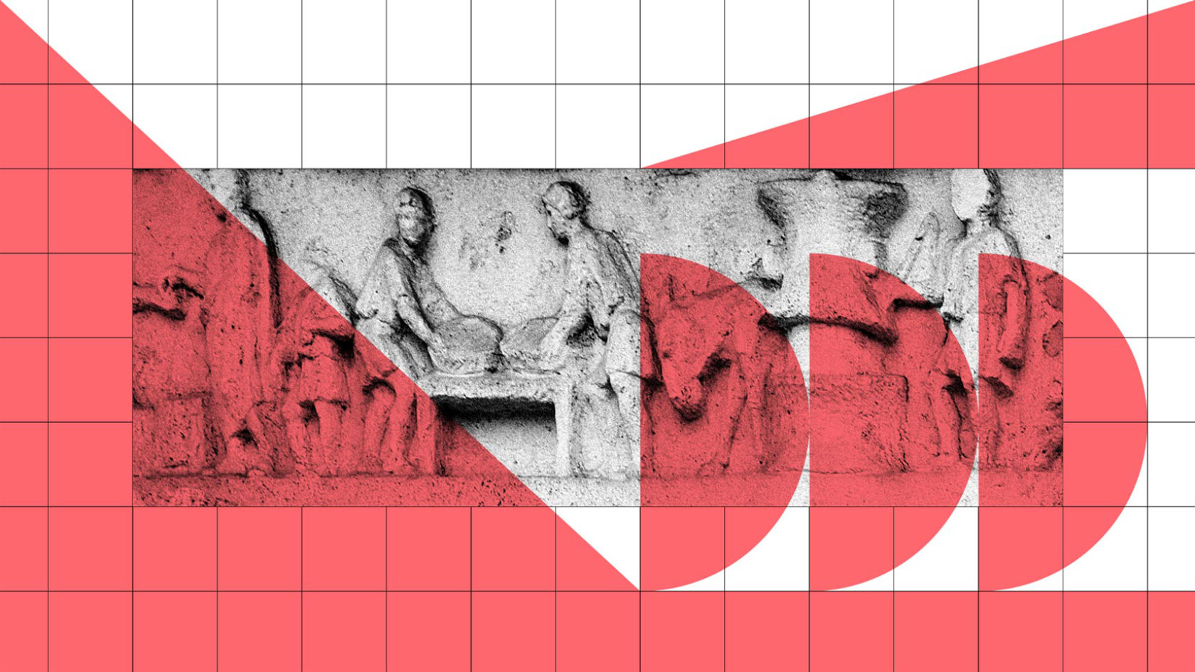 Antikes Fries mit Arbeitenden